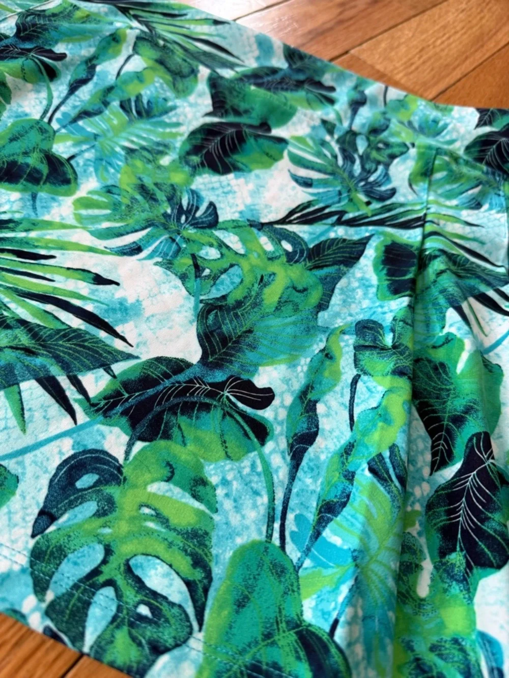 Tommy Bahama Golf Green Turquoise Palm Leaf Print Skirt Stretch Women’s Size XL - Picture 3 of 10